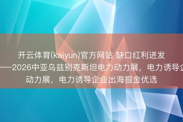 开云体育(kaiyun)官方网站 缺口红利迸发,订单直抵末端——2026中亚乌兹别克斯坦电力动力展,电力诱导企业出海掘金优选